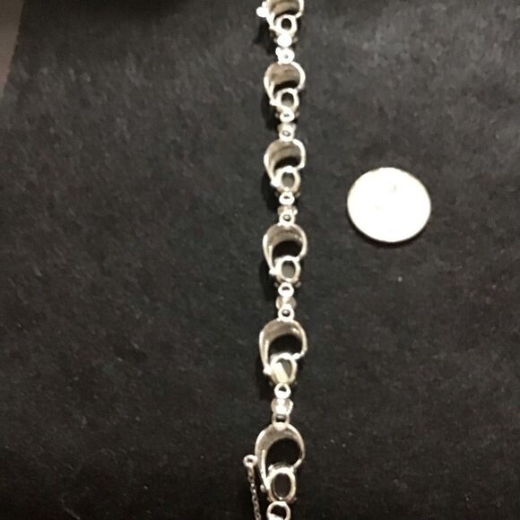 Bracelet, 925 Sterling  And smoky gray black stone from Estate sale ￼￼￼￼ By Sorr - Picture 1 of 5